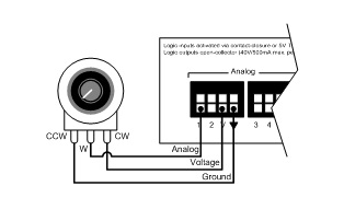 如何將電位器連接到電壓控制，通用電位器箱的接線連接？